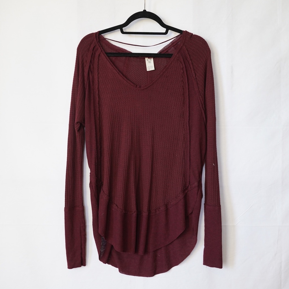 We The Free Long Sleeve Maroon Top XS